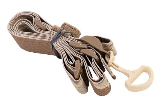 Edgar Sherman Design ESD Sling in Desert Tiger Stripe has an elastic regulator.